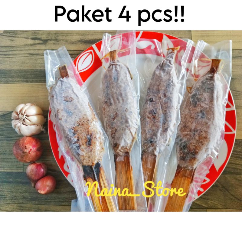 

PAKET 4PCS Lauk Matang Kering Instan Food SATE BANDENG KHAS SERANG BANTEN lauk ikan bandeng cabut duri lauk frozen makanan siap saji halal frozen Bandung