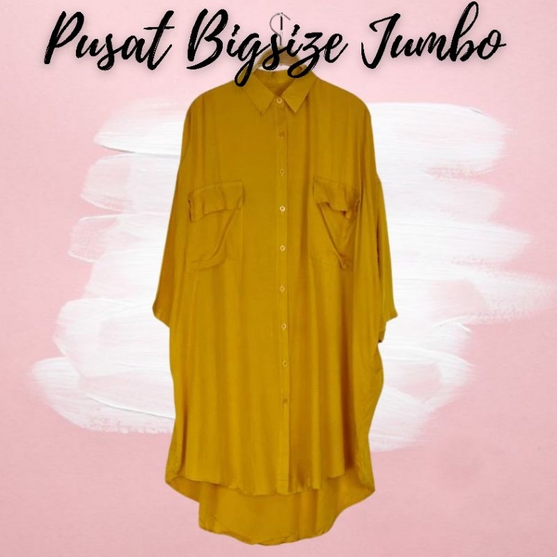 LD 140 - TUNIK JUMBO BIGSIZE MOTIF KOTAK BUSUI BUMIL FRIENDLY BAJU BIG SIZE TIN KD PREMIUM NAVY HIJA