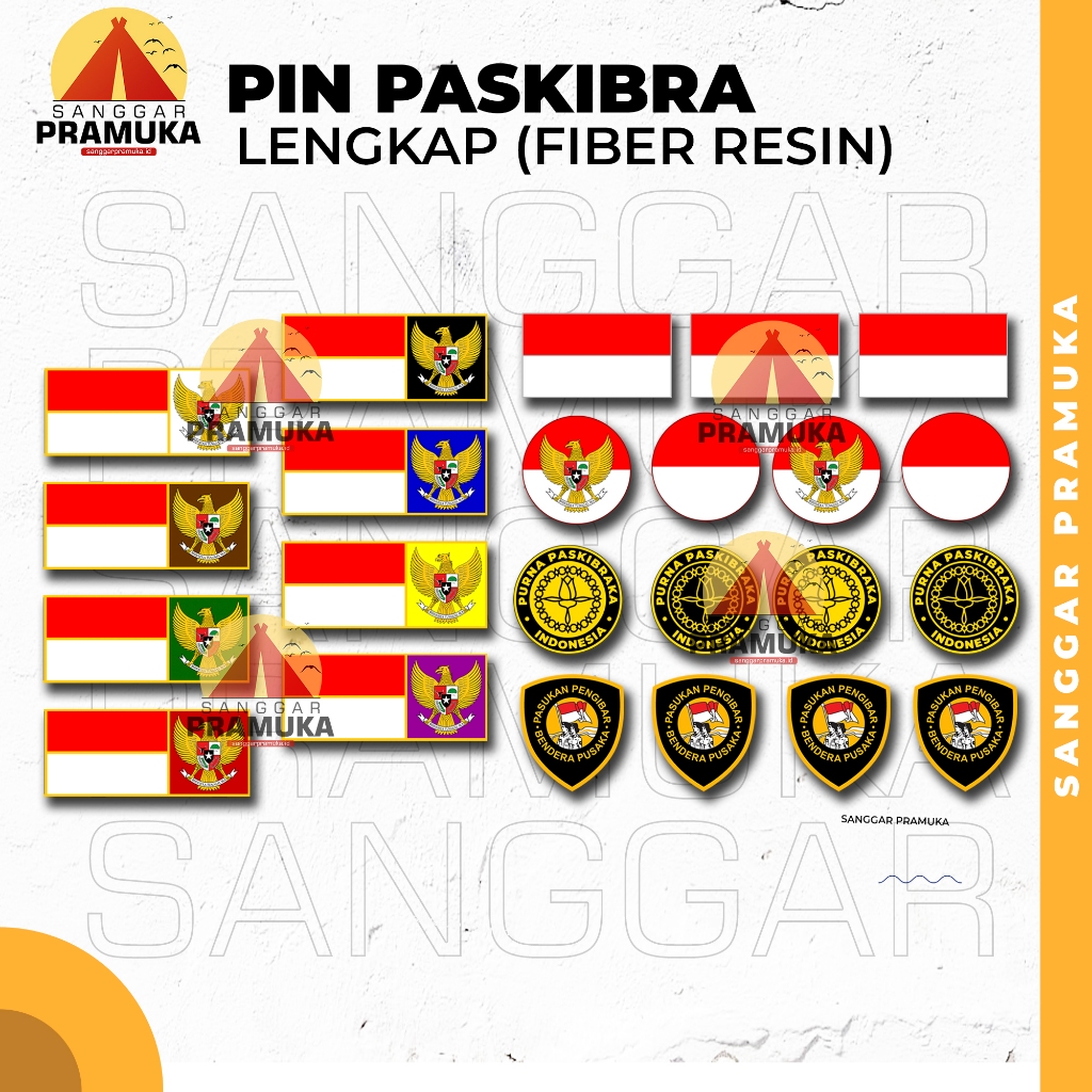 Pin Paskibra / Pin Paskibraka / Pin Mpg / Pin Merah Putih / Pin Bendera Pin Purna Paskibraka