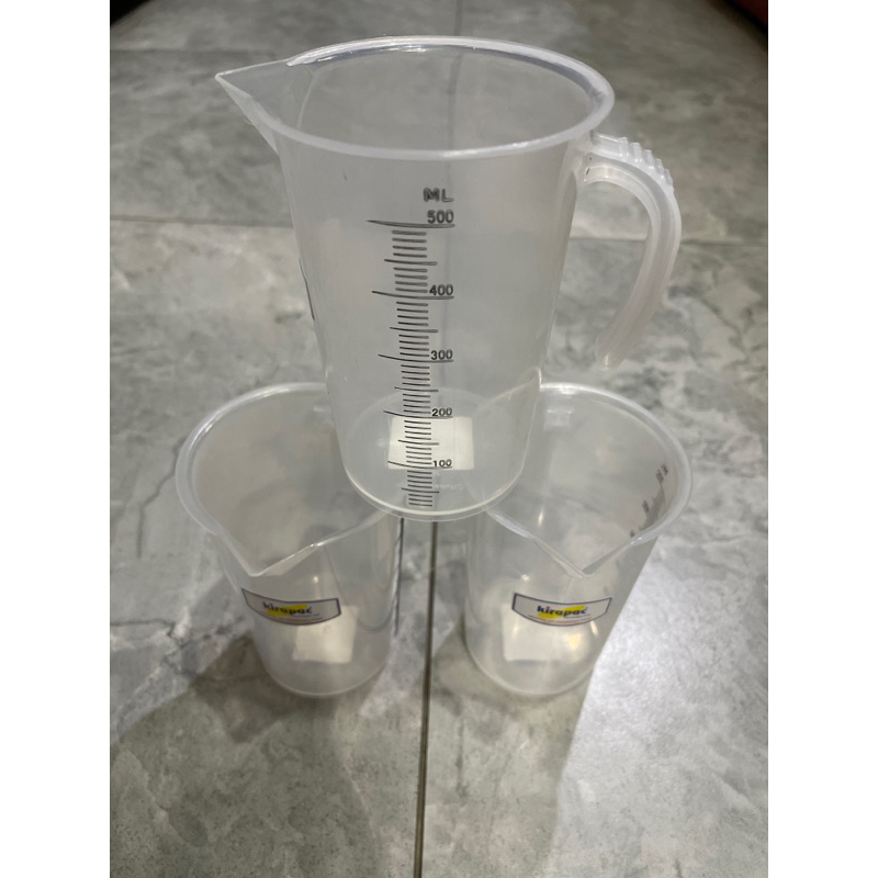 Gelas Takaran Plastik / Gelas Takaran Serbaguna 500ml / Gelas Ukur Air 500 ML