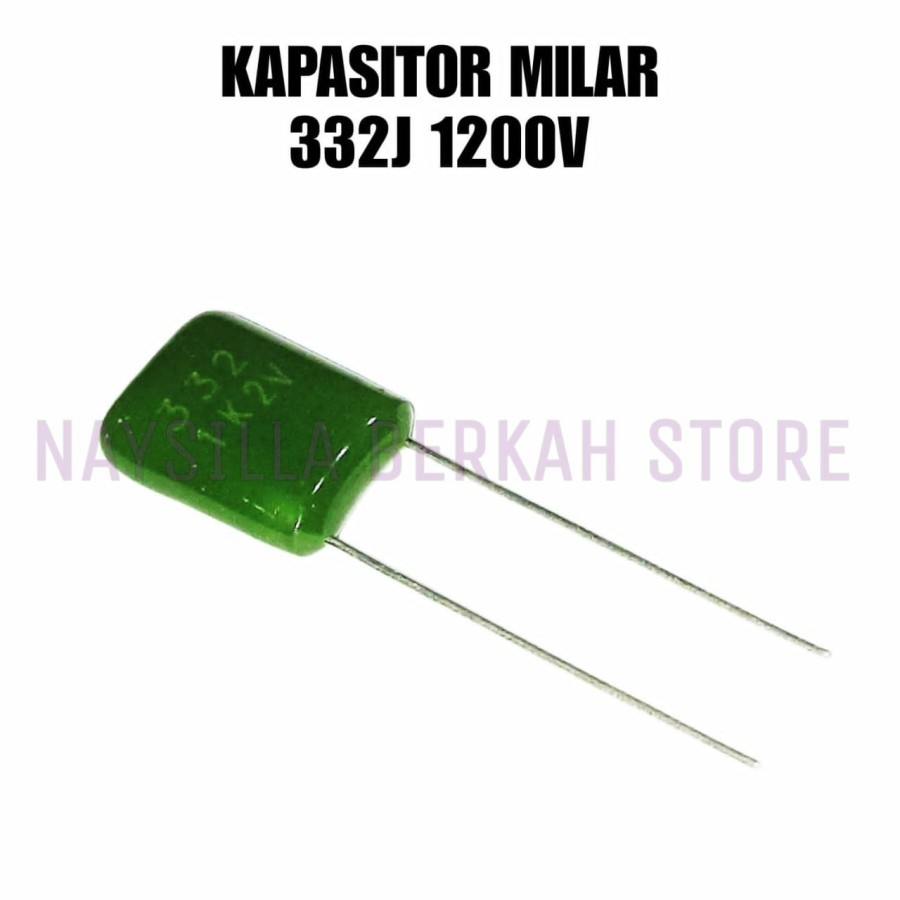 10X KAPASITOR MILAR 332J 1200V - MYLAR 332J 1200V - MILAR 332 1200V