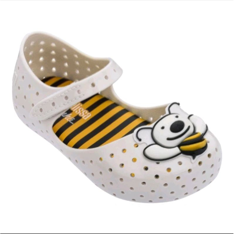 Mini Melissa Little Girl's Sweet Bee Mary Jane Shoes Sepatu Anak Perempuan Flat Shoes
