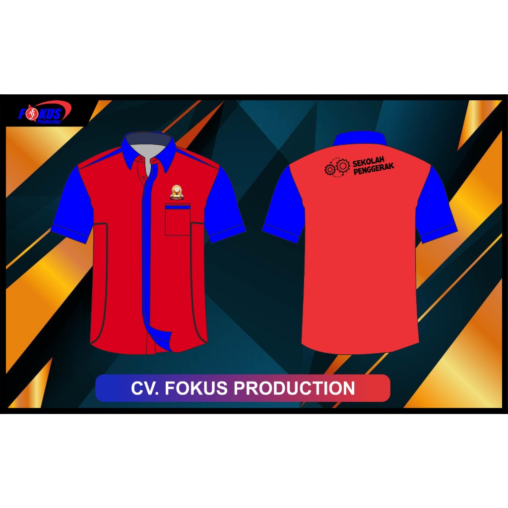 KEMEJA PDL LENGAN PENDEK CUSTOM BORDIR SATUAN DESIGN SUKA SUKA