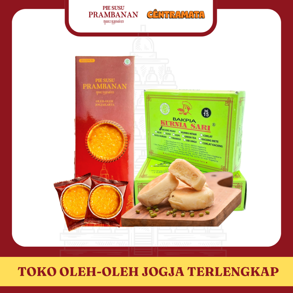 

Bakpia Kurnia Sari Kacang Hijau Best Seller + Pie Susu Prambanan | Oleh-Oleh Khas Jogja