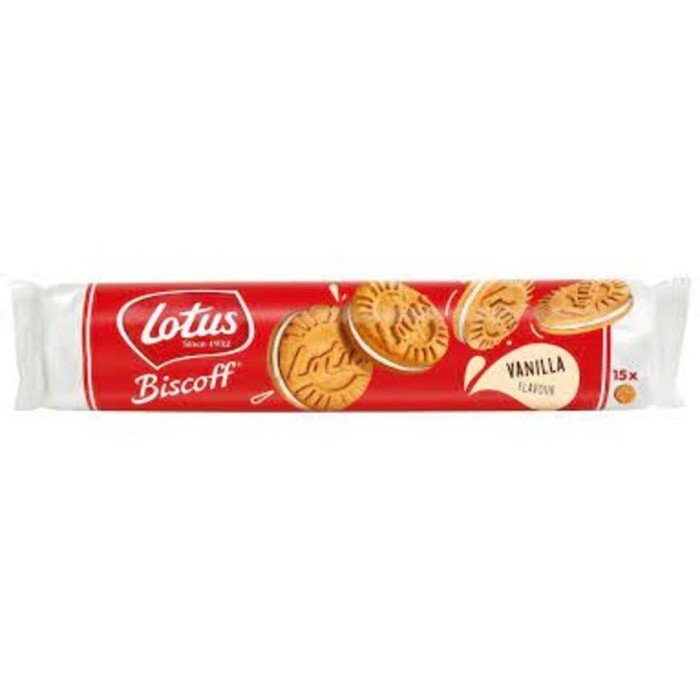 Lotus Biscoff Sandwich Vanilla & Cream / Biskuit Lotus 150Gr