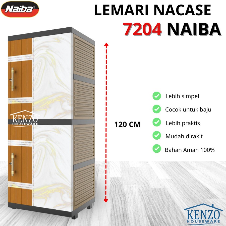 Lemari Plastik 3 4 5 Susun + Kunci Nacase NAIBA Lemari Baju Minimalis