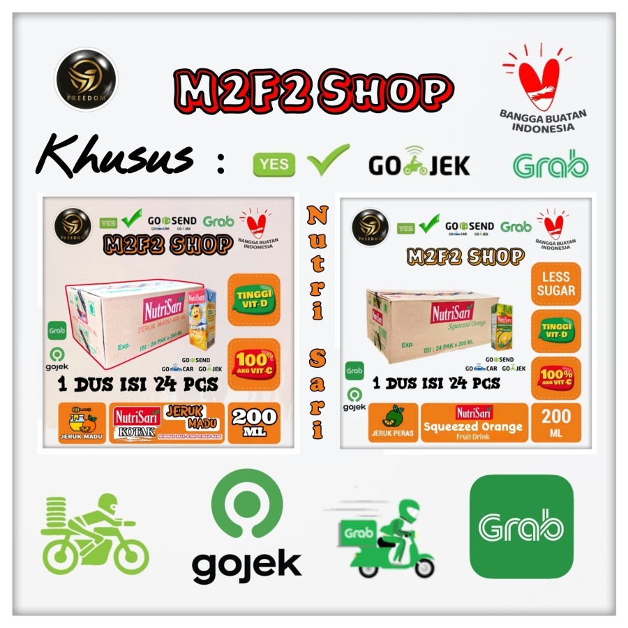

Nutrisari Orange Juice Kotak | Semua Rasa - 200 ml Kemasan Karton (Khusus Bluebird/Gosend/Grab)