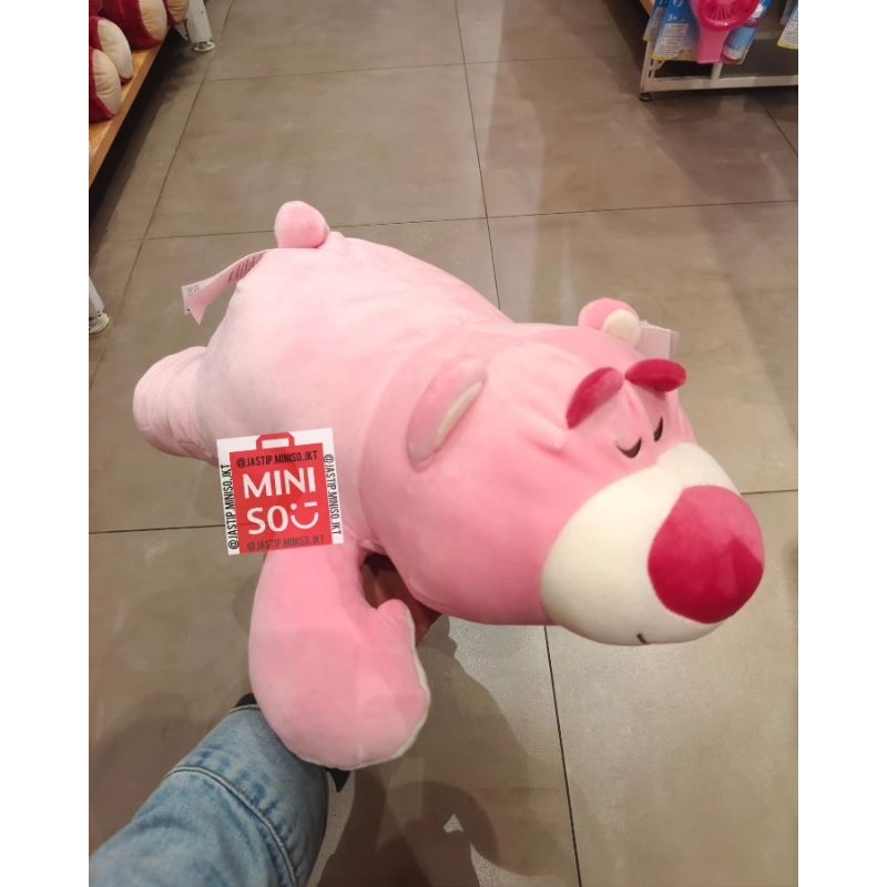 MINISO 🆕 Boneka Selonjoran JUMBO DISNEY PIXAR Lotso (sz.45cm)