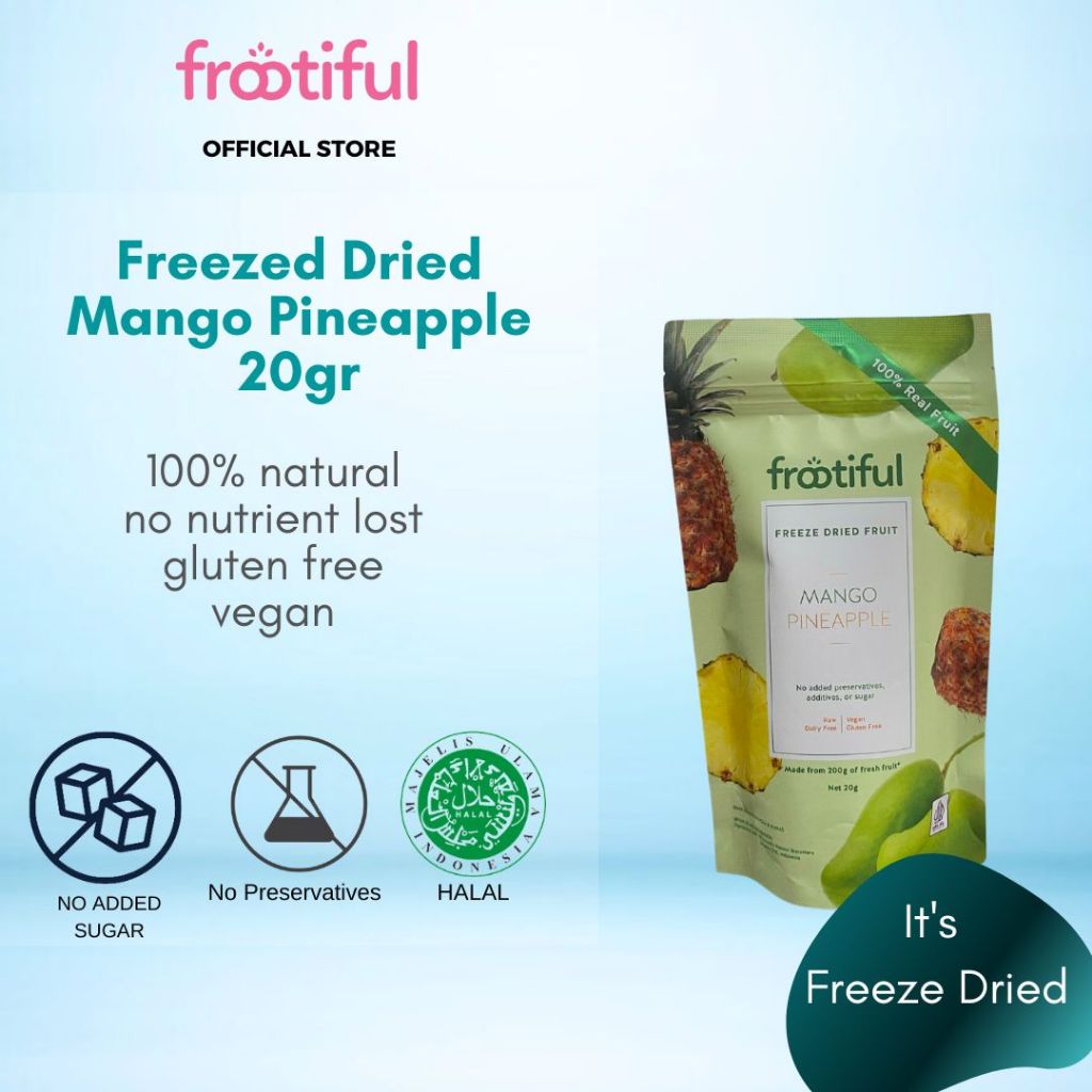 

Freeze Dried Fruit Mango Pineapple 20gr