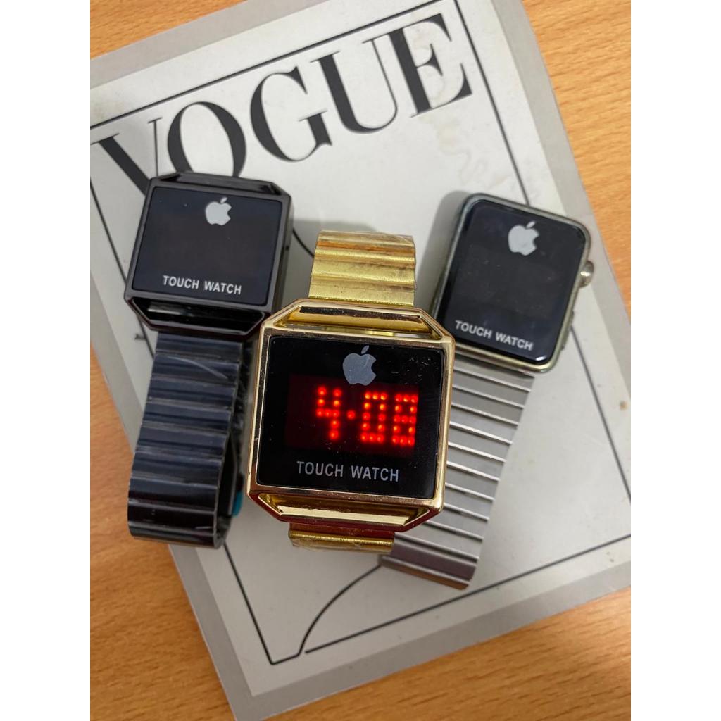 [ORIGINAL] Jam Tangan Pria Apple Touchwatch LED Digital Stainless Steel Tahan Air