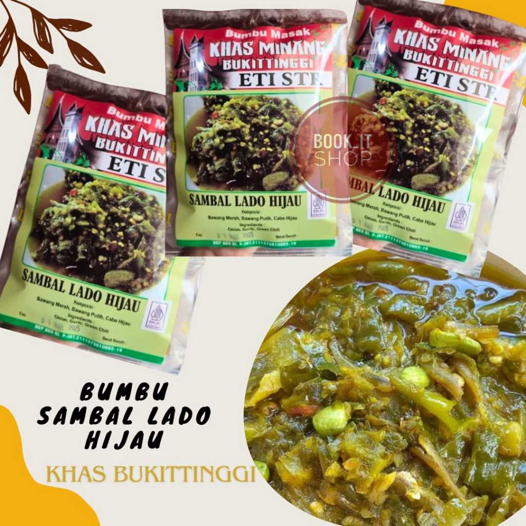 

BUMBU SAMBAL LADO HIJAU KHAS MINANG/ETI STR