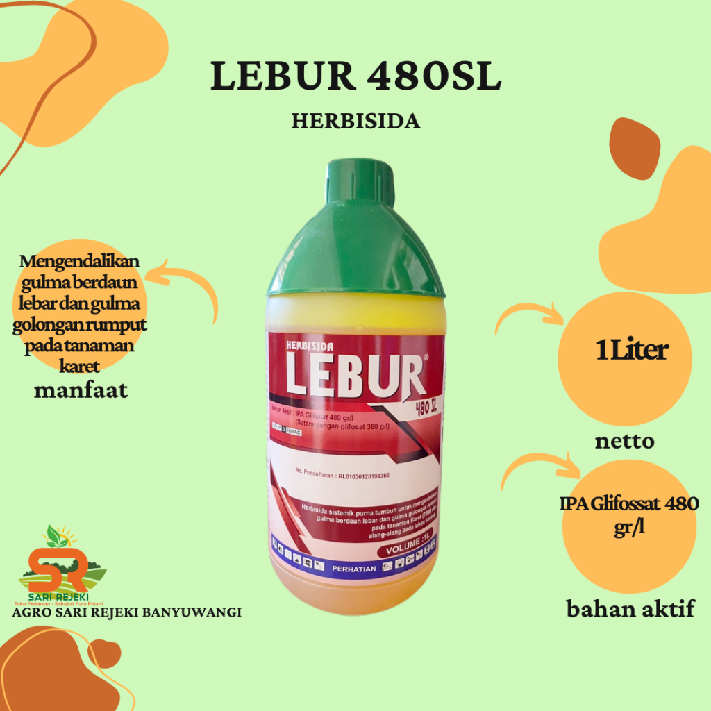 LEBUR 480SL 1Liter Herbisida Glifosat