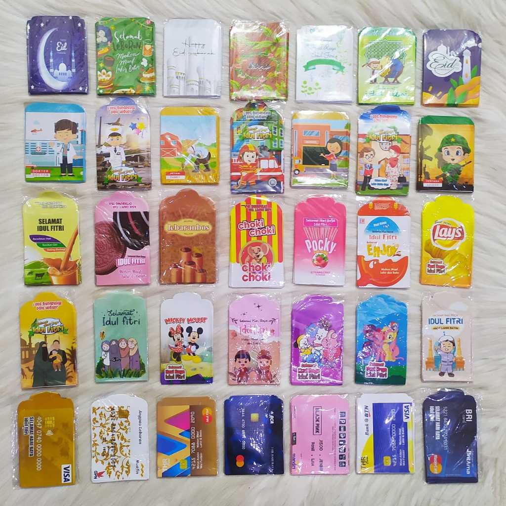 

Termurah Amplop Lebaran Medium 1 pack isi 10pcs/amplop Karakter