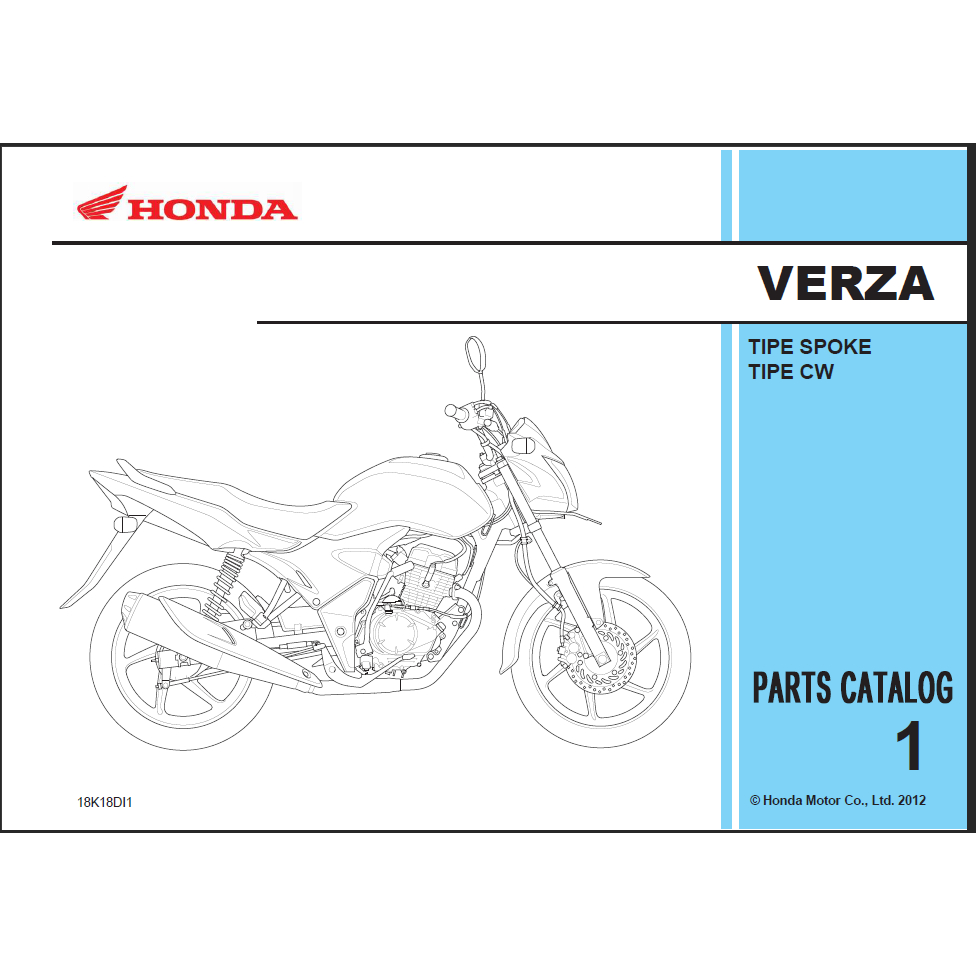 

☀ SUN ☀ Buku Part Katalog Catalog Motor Honda