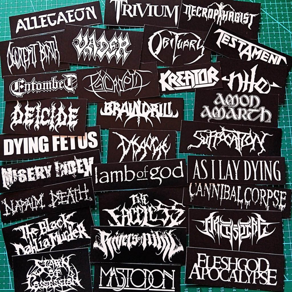 

Sticker Pack Band Metal Mancanegara /Untuk Helm/Tumblr/Hp/Laptop/Power Bank/Dll