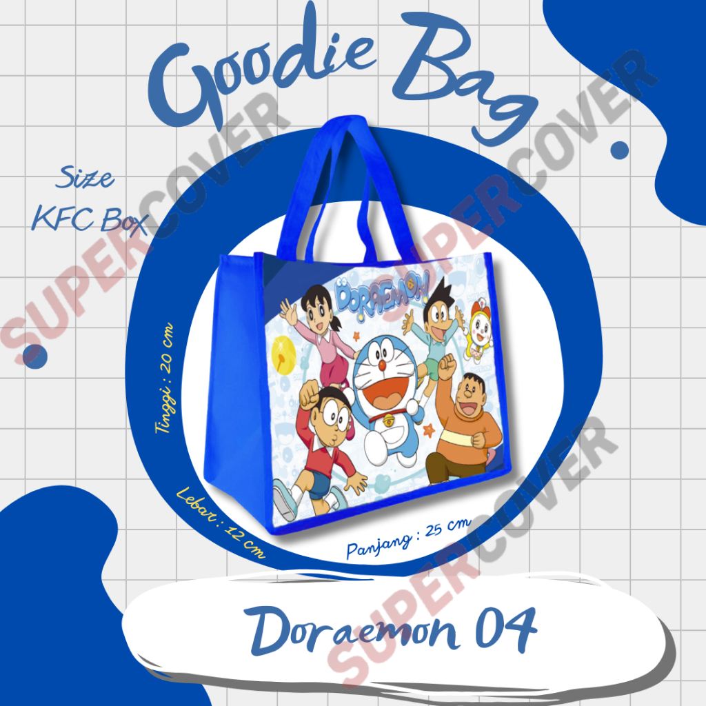 

Goodie Bag Gambar Kartun Doraemon 04 Warna Biru Tua Untuk Acara Ulang Tahun, Aqiqah, Sunatan Dan Lain lain.