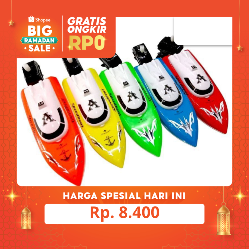 MAINAN ANAK LAKI LAKI SPEED BOAT PUTAR / KAPAL PUTAL / KAPAL SPEED BOAT PUTAR