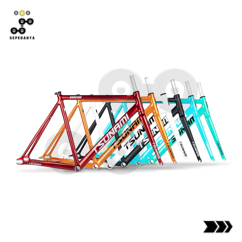 Frameset Frame Set Tsunami SNM100 SNM 100 Alloy size M Sepeda Fixie Fixed Gear Track Bike Bicycle