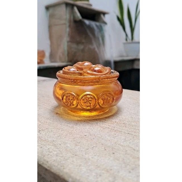 Ju Bao Pen / Ornamen Fengshui / Gentong Kendi Pengumpul Harta Yuan Bao Yenpao / Kemakmuran Mangkok T