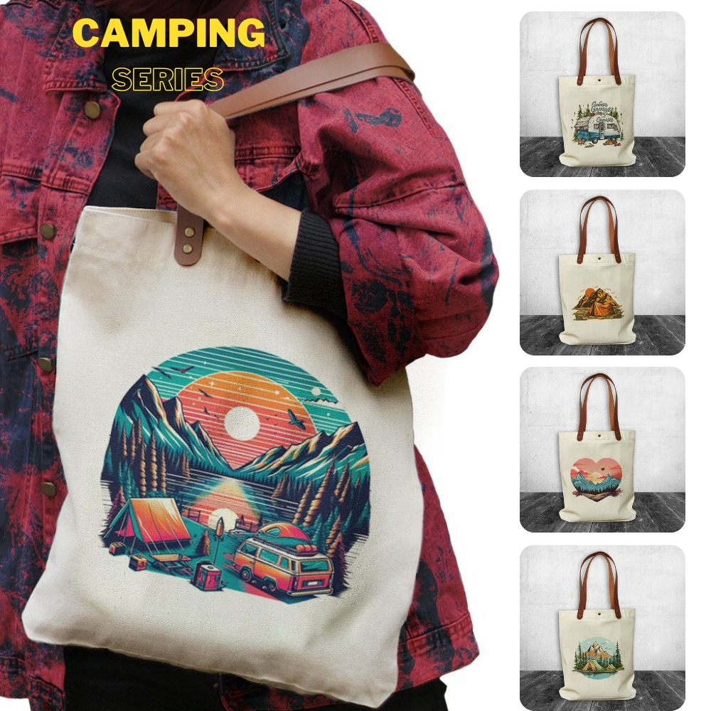 NEOBags - Tote bag Canvas Camping Series| Tote bag Canvas Souvenir | Tote bag Hiking Wanita | Tote b