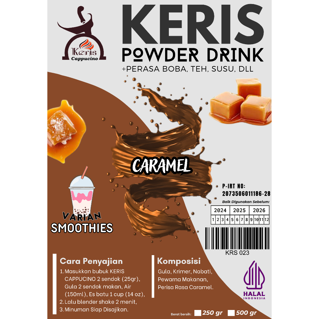 

Caramel Serbuk Minuman Rasa Kemasan 500 gr