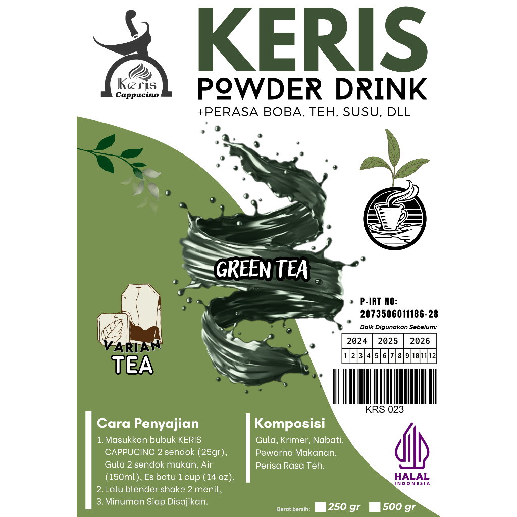 

Greentea Serbuk Minuman Rasa 500 gr