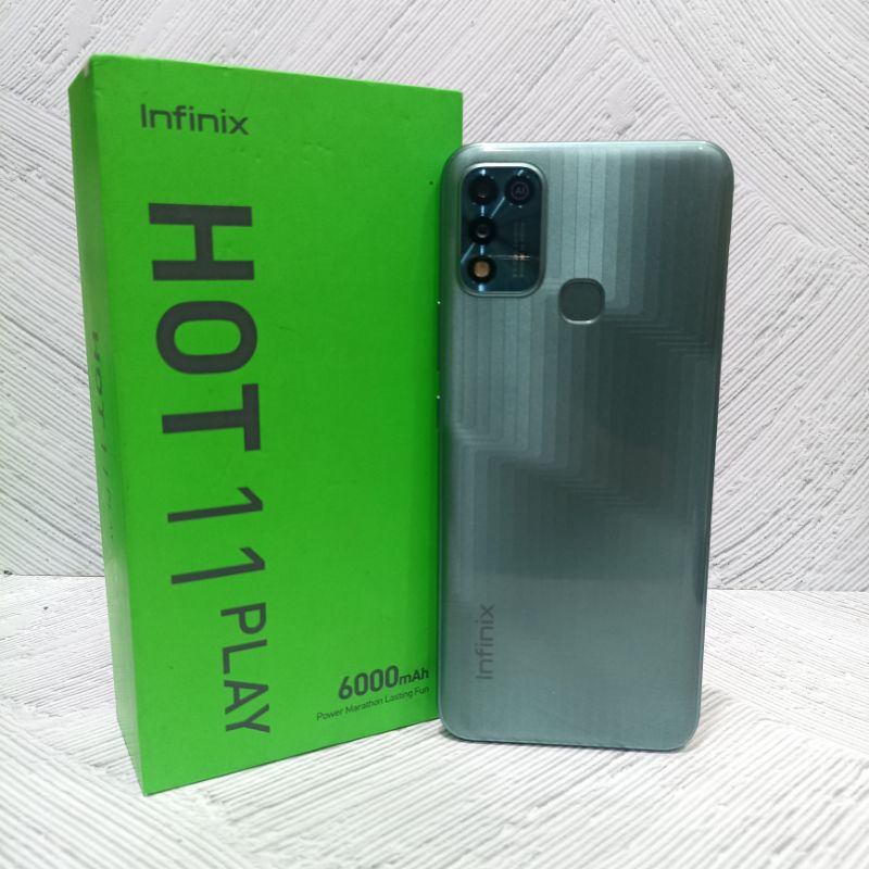 Infinix Hot 11 Play 4/64 GB Handphone Second Fullset