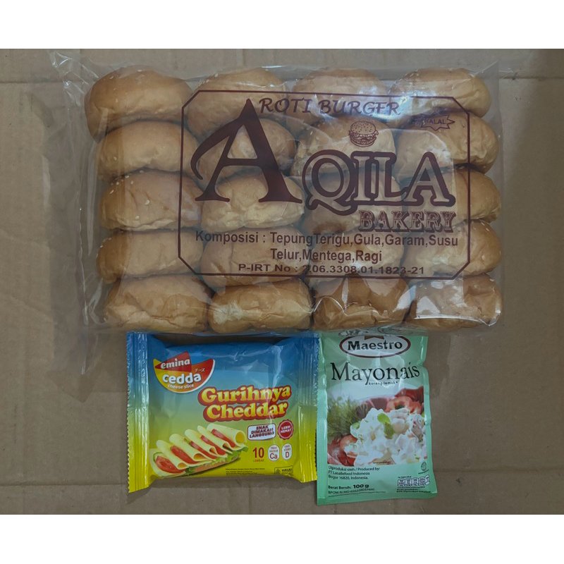 

BUNDLING 20 ROTI BURGER MINI 10 KEJU SLICE 100gram MAYONAISE