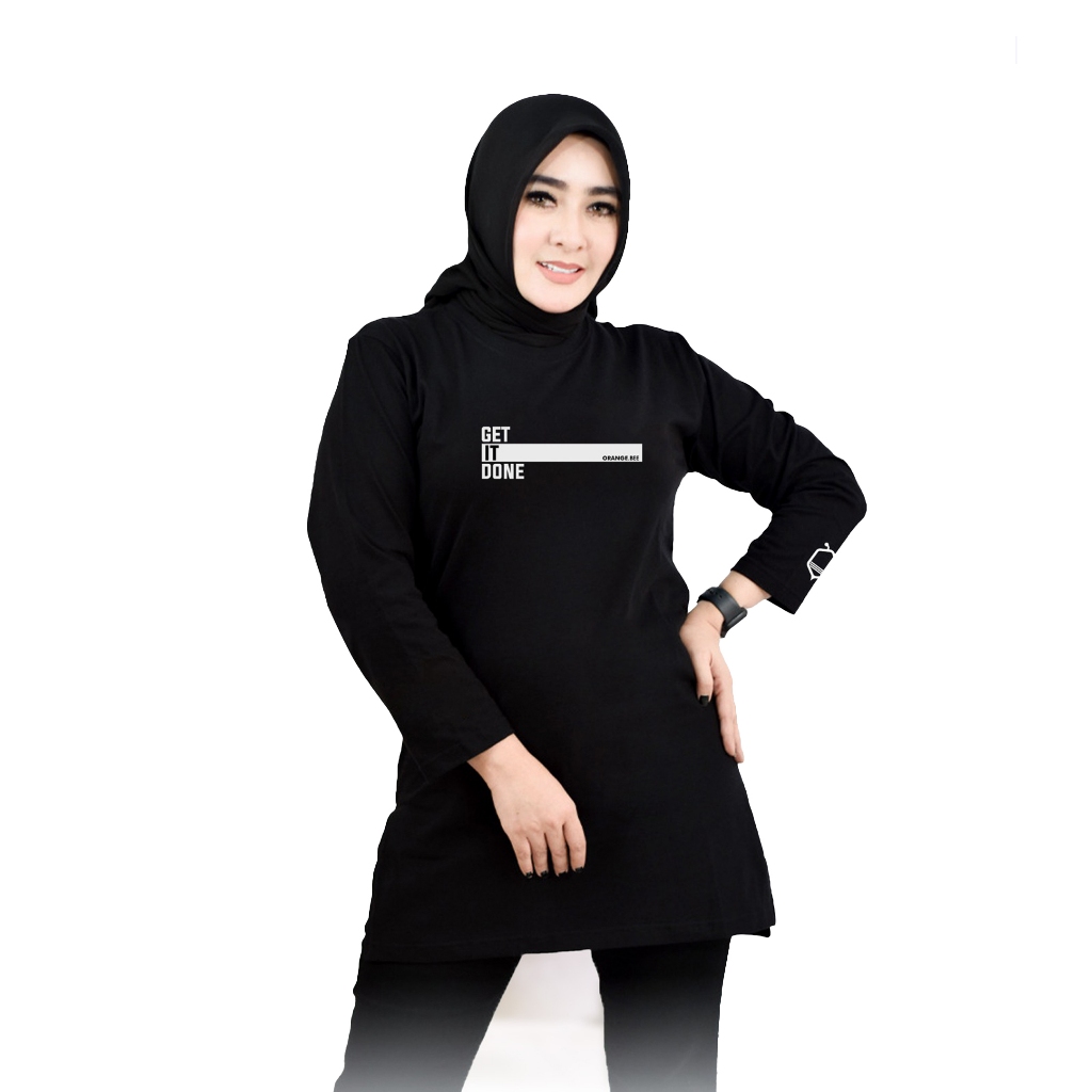Tunik Kaos - OrangeBee New Collection - Tunik Muslimah - Tunik Kekinian - Tunik Kaos Muslimah /0085