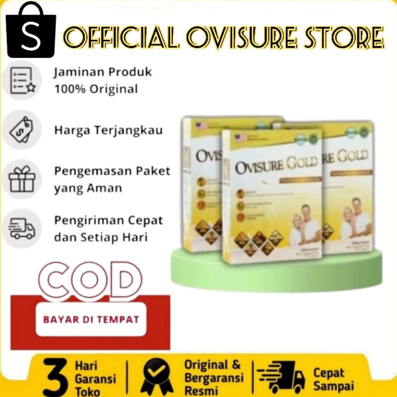 

OVISURE GOLD MILK Susu Usa Asli Original Susu Untuk Tulang Dan Sendi - Paket 3 Box
