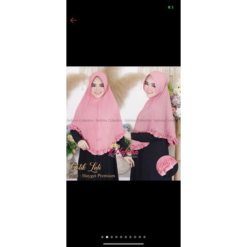 Hijab instan plisket jumbo.pet gotik