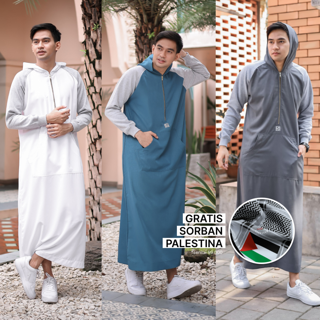 Baju Gamis Laki Laki Dewasa Premium Hoodie Casual Sporty