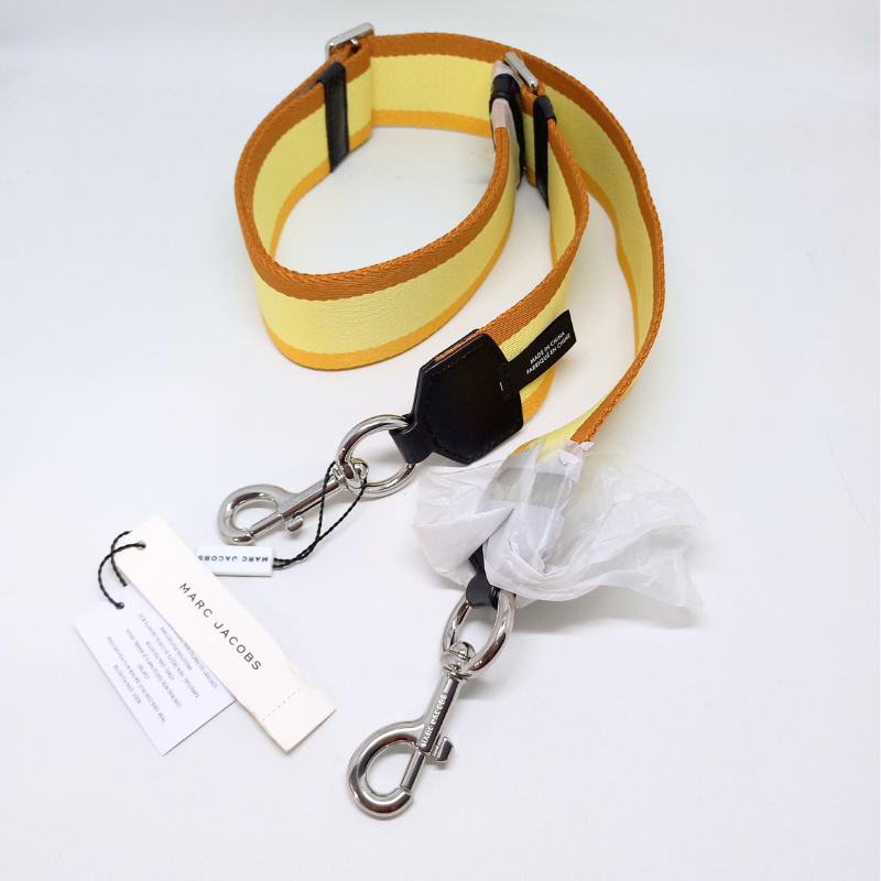 Marc Jacobs Shoulder Strap Tali Tas Baru Original Kuning Silver Hardware