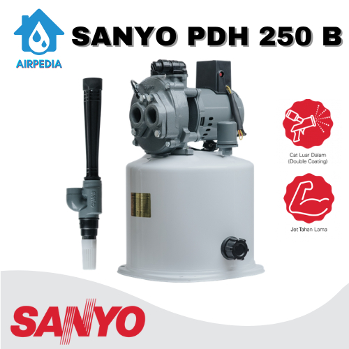 Pompa Air Sanyo PDH 250 B - Pompa Air Jet Pump Sanyo PDH 250 B - Sanyo Jet Pump Sumur Dalam 250 Watt