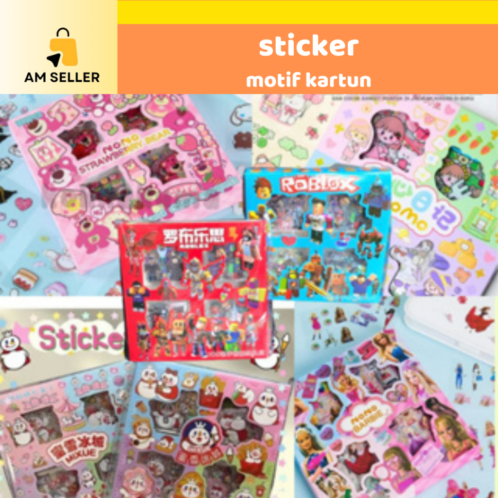 

Stiker Korea Motif Kartun Lucu Waterproof SANRIO MOMO ANNE BARBIE LOTSO ROBLOX MIXUE Untuk Hiasan Tempel isi 100 PC