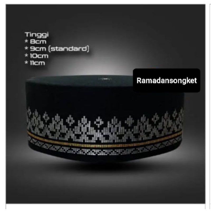 peci ramadan songket hitam motif serek silfer peci tenun songket anak dewasa kopiah songket songkok 