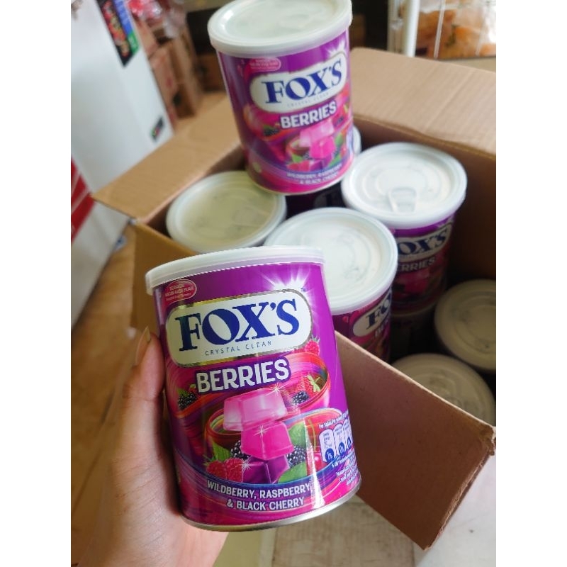 

permen fox berries kaleng