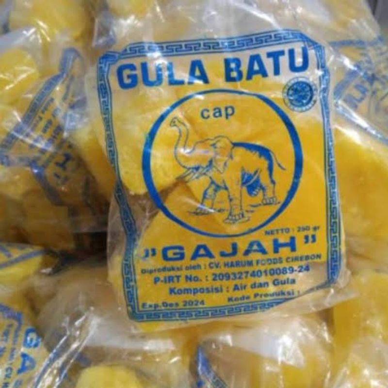 

Gula Batu Kuning Khas Cirebon cap gajah 225g