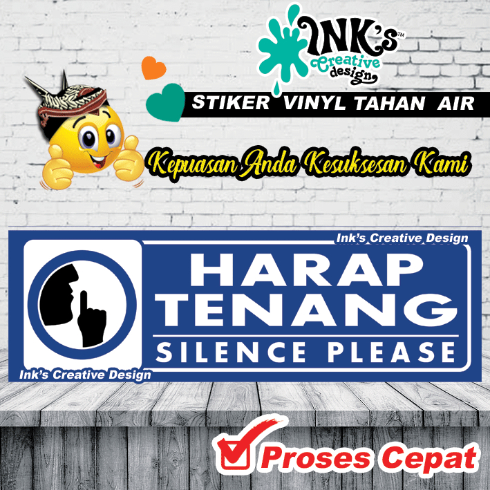 

Stiker Harap tenang - Jangan berisik - Jangan Ramai - jangan Ribut - Rumah sakit - Klinik - RSIA