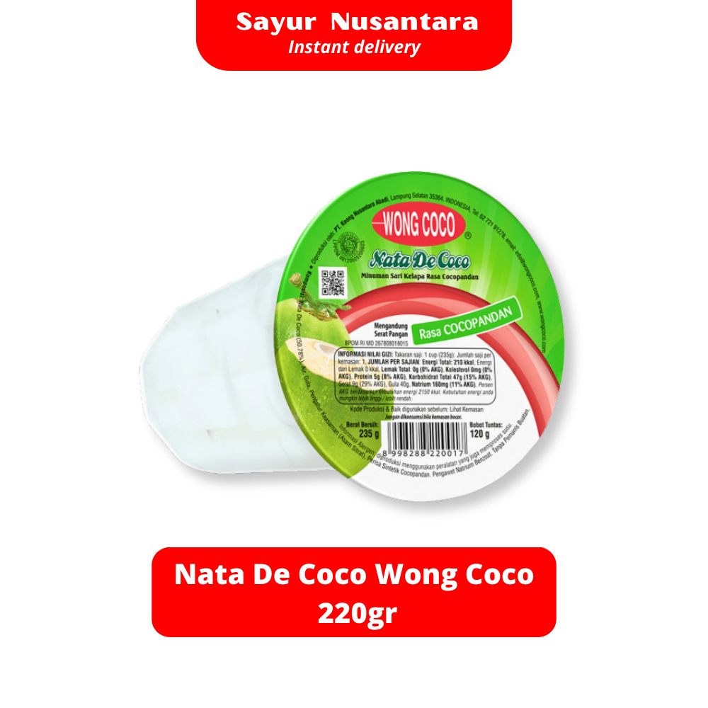 

Nata De Coco 220gr Kara/ Wong Coco - Sayur Nusantara