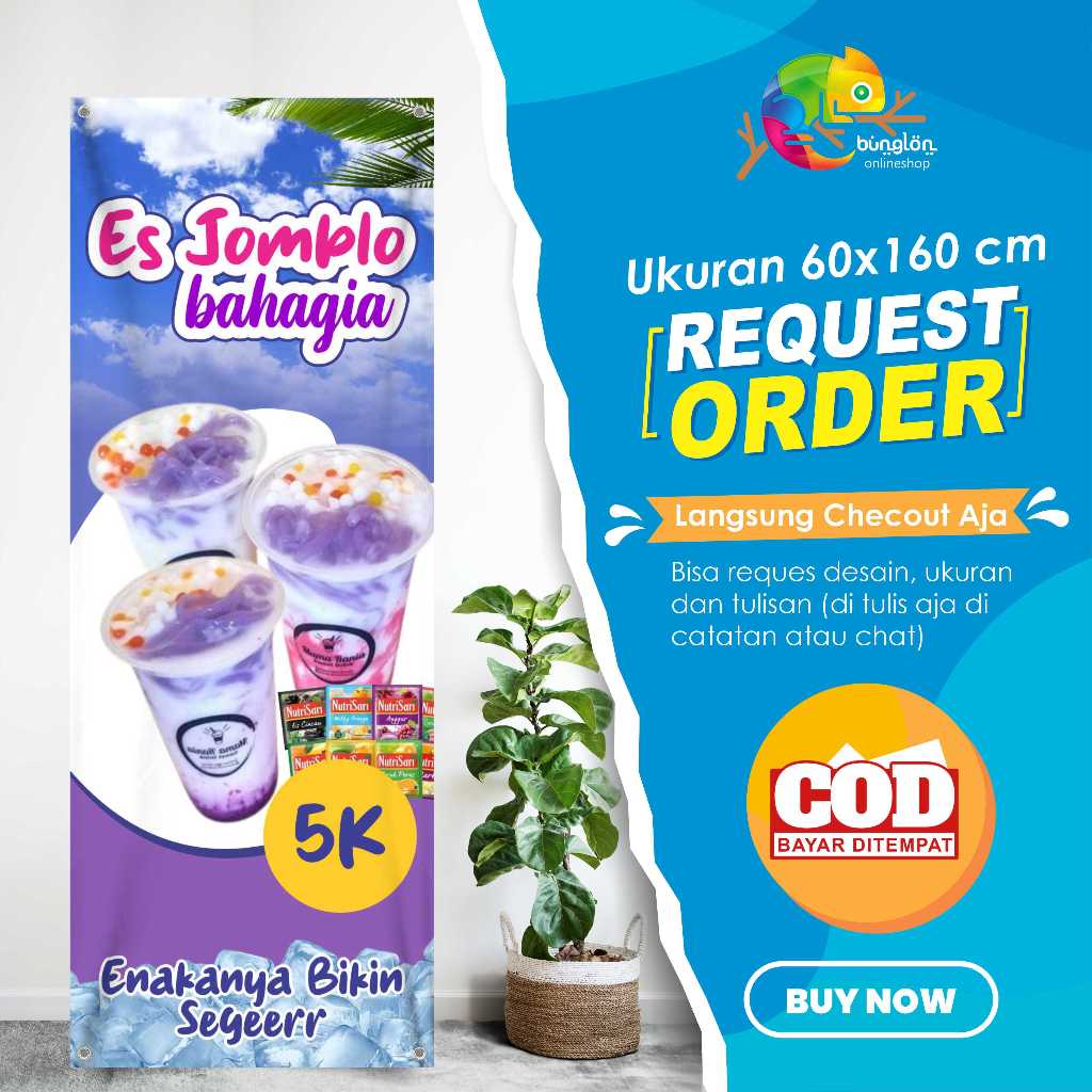 Banner 60x160 Es Jomblo Custom Desain