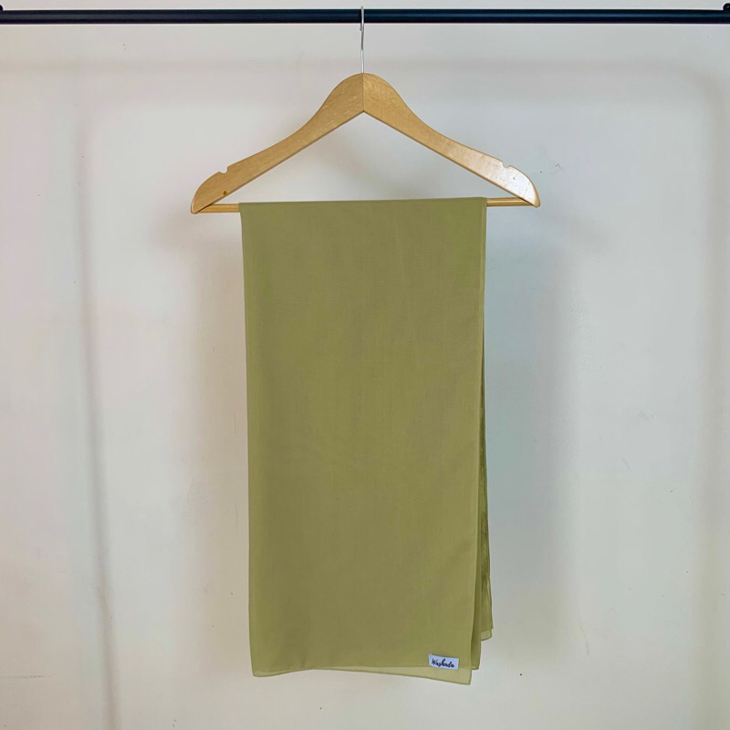 WASHADA VOAL SAHARA [SAGE] Washada Hijab Segi Empat Polos Voal Sahara Superfine Premium Jahit Tepi 1