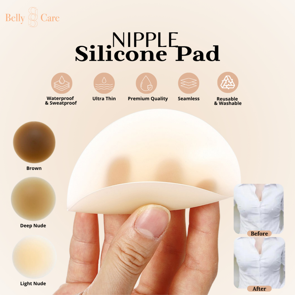 Nipple Silicone Pad Bellycare Penutup Puting Pentil Payudara Boobs Ukuran Besar 2 Pcs Nipple Patch  