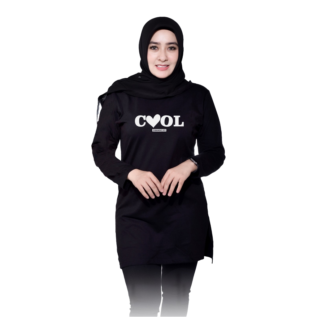 Tunik Kaos - OrangeBee New Collection - Tunik Muslimah - Tunik Kekinian - Tunik Kaos Muslimah /0088
