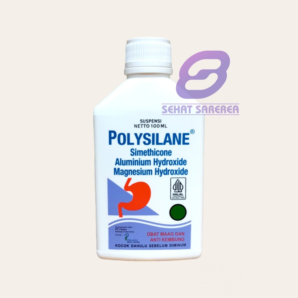 Polysilane Suspensi 100 ml / Obat Maag / Obat Kembung / Obat Maag Cair