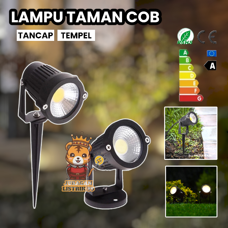 LAMPU TAMAN LED COB  6 WATT/ 6 MATA / LAMPU SOROT TAMAN / LAMPU TAMAN TANCAP / LAMPU TAMAN TEMPEL/ P