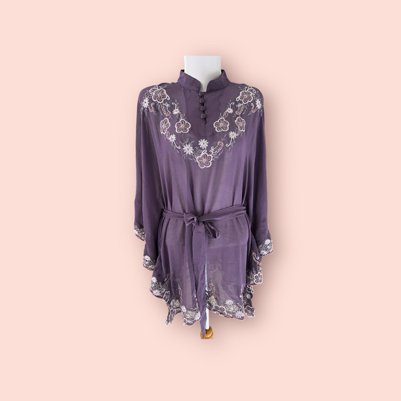 preloved❤️ blouse ungu bordir mnq