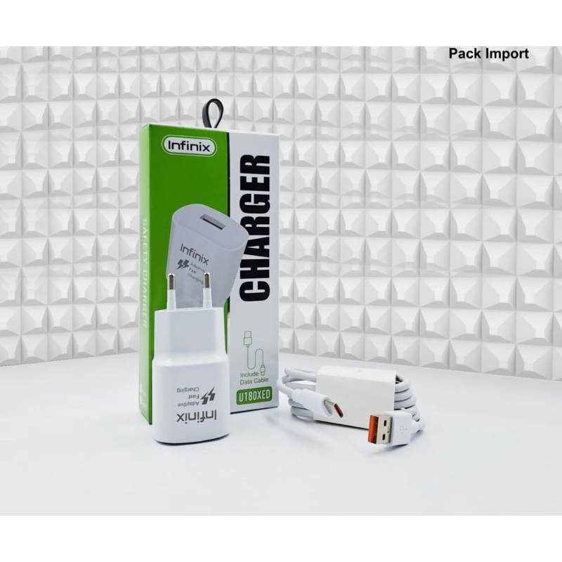 TRAVEL CHARGER U180XED INFINIX HOT 9 / HOT 10 +KABEL
