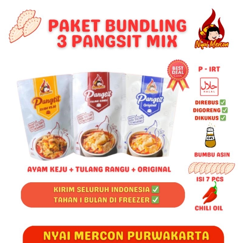 

Paket Tiga Pangsit Nyai Mercon