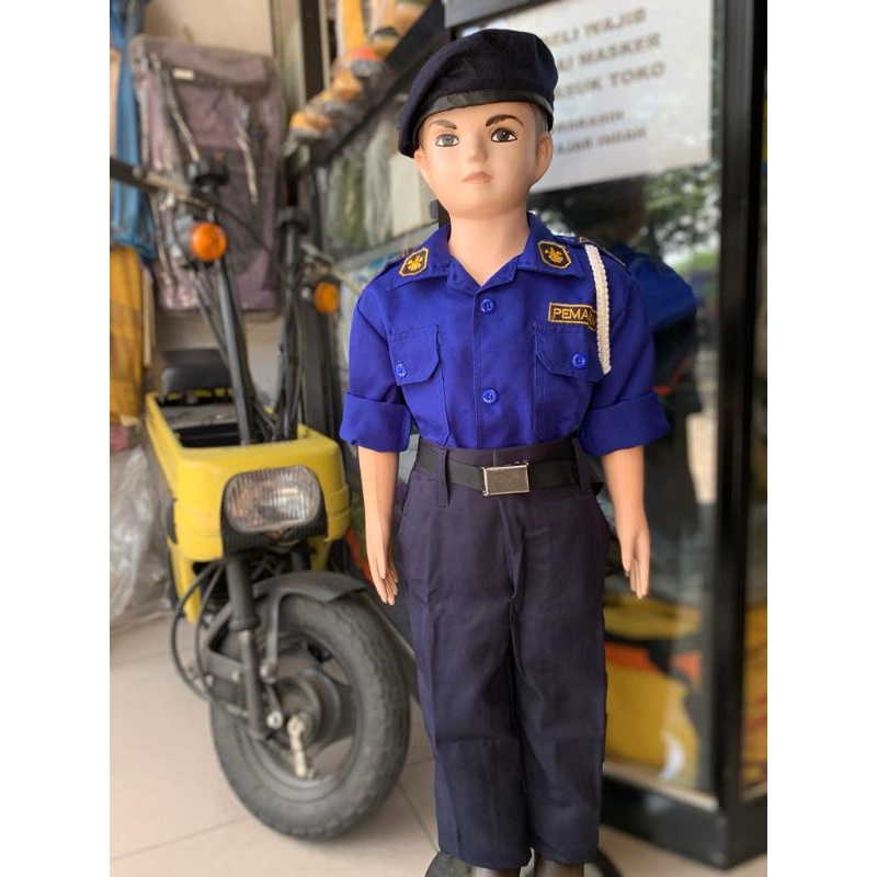 BAJU STELAN SERAGAM DAMKAR BARET ANAK COWOK CEWEK MURAH KOSTUM PROFESI ANAK